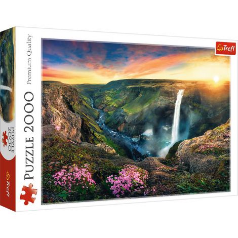 Puzzle Trefl 2000el Wodospad Haifoss Islandia